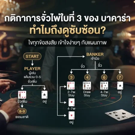 กติกาการจั่วไพ่ใบที่ 3 ของ บาคาร่า ทำไมถึงดูซับซ้อน?
