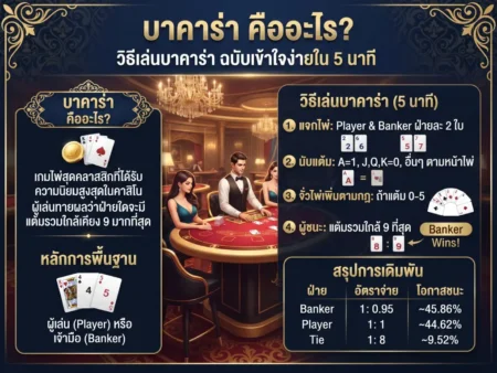 บาคาร่า คืออะไร? วิธีเล่นบาคาร่า ฉบับเข้าใจง่ายใน 5 นาที