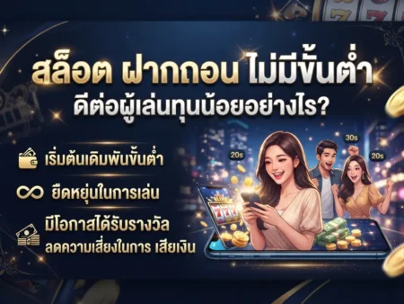 สล็อต ฝากถอน ไม่มีขั้นต่ำ ดีต่อผู้เล่นทุนน้อยอย่างไร? ไขข้อสงสัยก่อนเริ่มเล่น