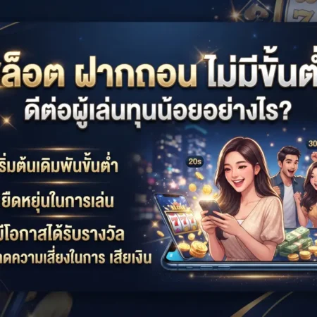สล็อต ฝากถอน ไม่มีขั้นต่ำ ดีต่อผู้เล่นทุนน้อยอย่างไร? ไขข้อสงสัยก่อนเริ่มเล่น