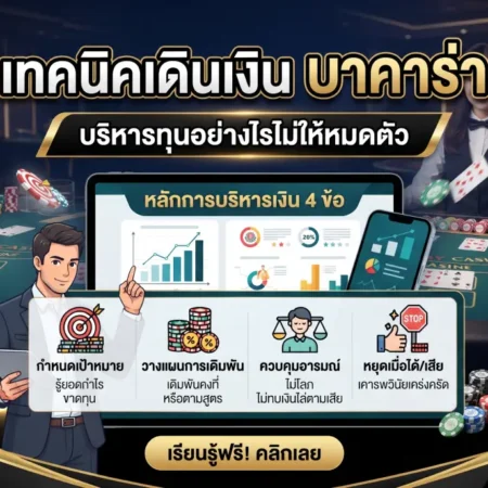 เทคนิคเดินเงิน บาคาร่า บริหารทุนอย่างไรไม่ให้หมดตัว